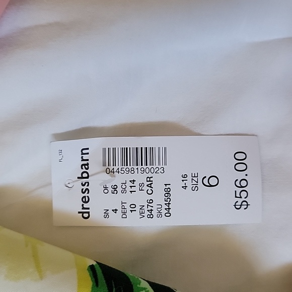 Dress Barn Yellow Flower Sheath Dress - Knee Length - Picture 6 of 8